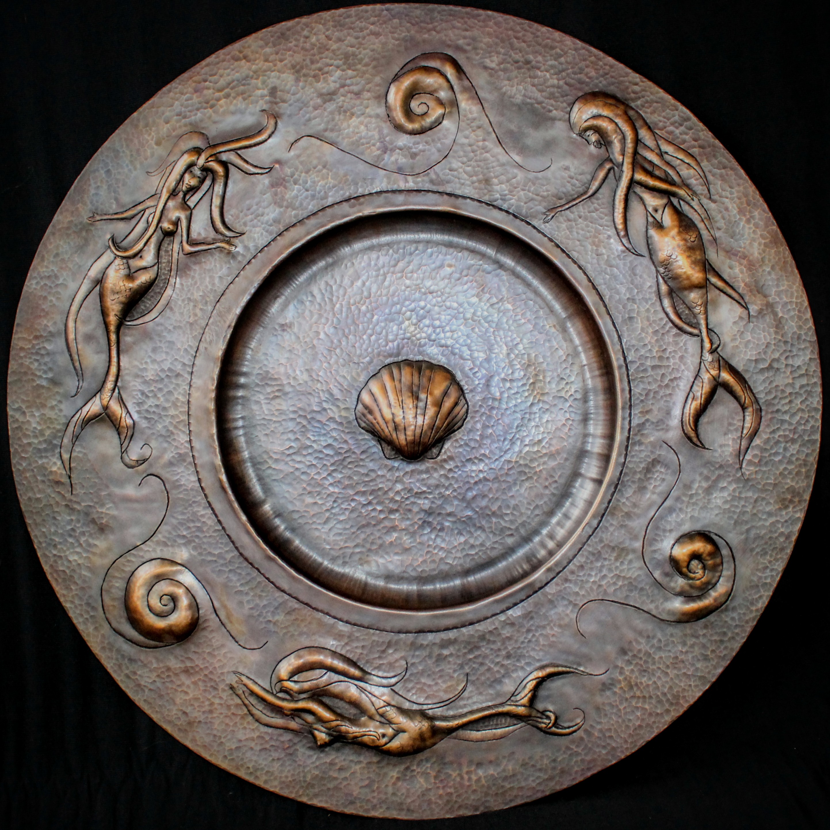 Copper Mermaid Charger